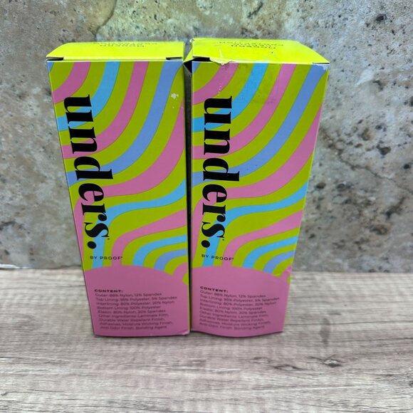 Unders Teen by Proof Lot Of 2 Size M Black Period Underwear Brief Reg. Absorbenc - Picture 2 of 9